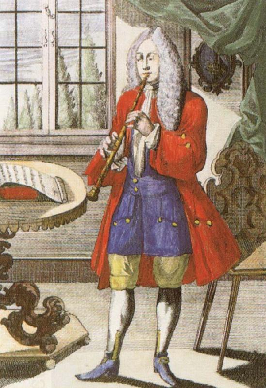 john banister an early 18th century oboe as depicted by johann weigel. China oil painting art